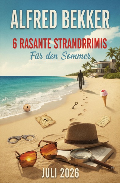 Cover 6 Rasante Strandkrimis für den Sommer Juli 2026