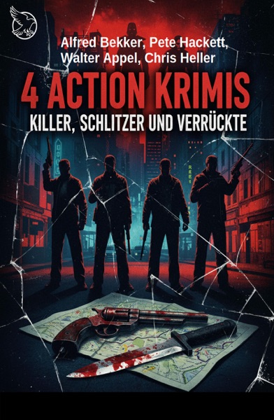 Cover 4 Action Krimis: Killer, Schlitzer und Verrückte