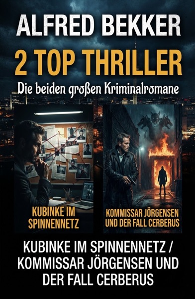 Cover 2 Top Thriller: Kubinke im Spinnennetz / Kommissar Jörgensen und der Fall Cerberus